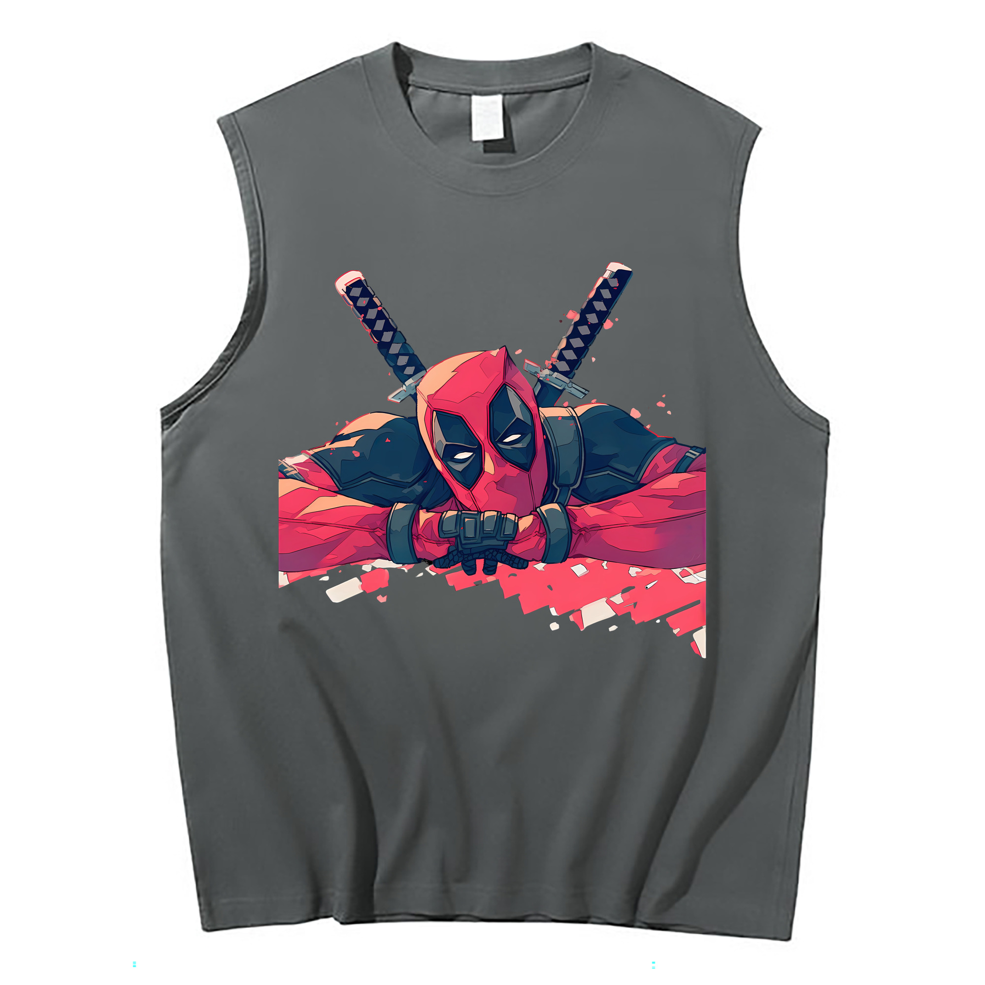 （画像用） Deadpool デッドプール コットン100％タンクトップ（フロントプリント）